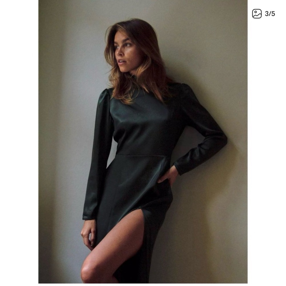 Wilfred Dark Green Long Sleeve Dress